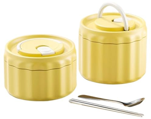 Contenitore per alimenti – Contenitore per alimenti – Contenitore ecologico per alimenti, riutilizzabile, in plastica con scomparto per alimenti, a prova di perdite, contenitore per il pranzo da