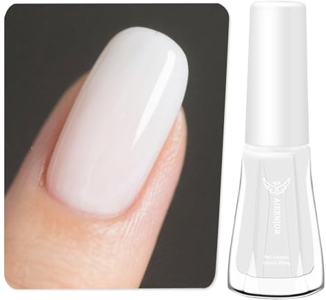 Aieenjor 10ml smalto bianco latte,smalto unghie lunga durata,smalto bianco lattiginoso,nail polish