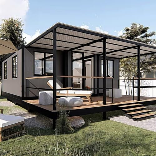 Casa piccola prefabbricata portatile in vendita, casa prefabbricata mobile espandibile 19x20FT con 1 bagno completo, cucina, 1-3 camere da letto, casa pieghevole del contenitore, case piccole, case