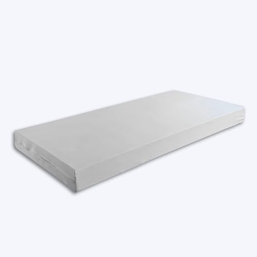 FORTISLINE Pflegematratze 90x200x15 cm - Schaumstoffmatratze RG40 mit wasserdichtem und abwischbarem Bezug, 95°C waschbar, für Pflegebett, Krankenhausbett, häusliche Pflege und Inkontinenz