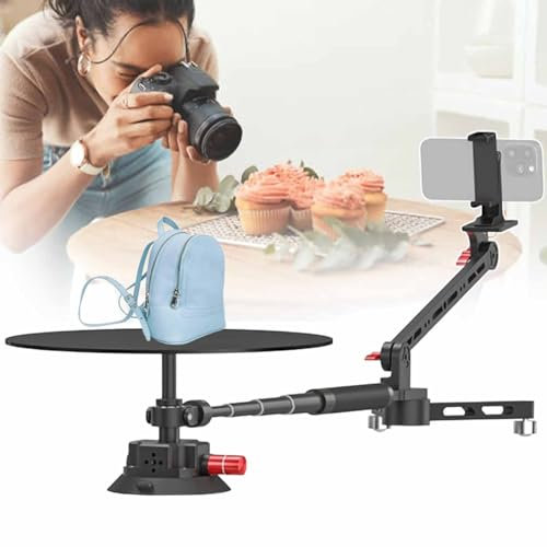 Plate-forme de caméra à 360 degrés - Plate-forme de photographie tournante pour déballage et vidéos commerciales avec roues Dolly