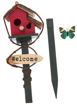 Hemobllo Decorative Garden Bird House Stake Lawn Decoration Charming Outdoor Bird Nest for Gardens Yards and Flower Pots Design for Enhanced Aesthetics