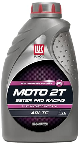 LUKOIL MOTO 2T ESTER PRO RACING | 1L - Vollsynthetisches, biologisch abbaubares Motoröl für hochbelastete 2-Takt Motoren