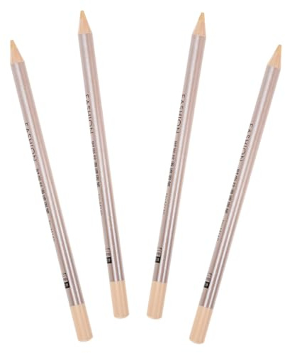 PACKOVE Lot de 4 Stylos Correcteurs de Teint Naturels 2 Compact Étanches pour Maquillage Visage Professionnel et Quotidien, Bâtons en Bois Réutilisables pour Zones les Yeux, Taches