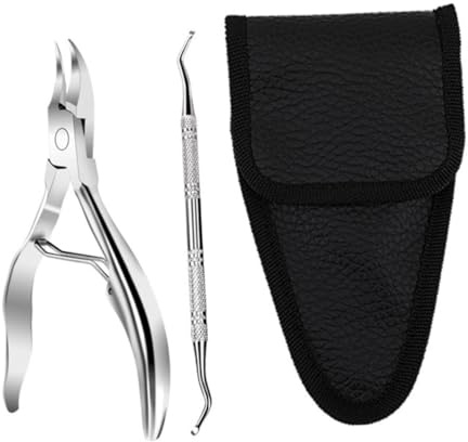 Veemoon Edelstahl Nagelzange Set mit Scharfem Nageltrimmer für Eingewachsene Fußnägel Präzise Nagelpflege Langlebig und Tragbar Geeignet für Maniküre und Pediküre Zuhause