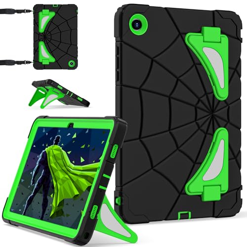 Case for Galaxy Tab A11 Plus /A9 Plus Samsung Tablet A11+ / A9+ 11 Inch Cases for Kids with Screen Protector 2025 Galaxy 11 Cover Thickned Cornor Kickstand Pencil Holder, Black Green