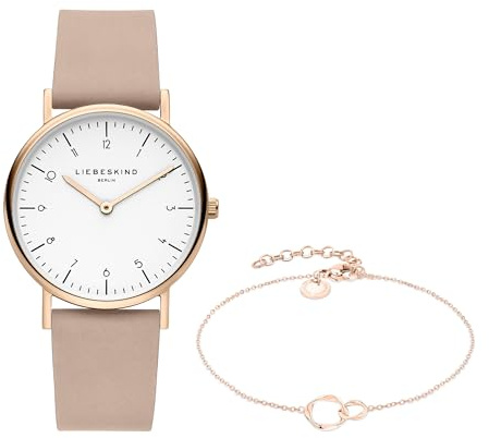 Liebeskind Berlin Set armbandsur & armband LS-0140-LQB Lederband