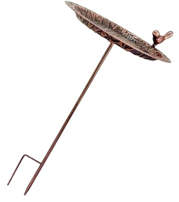 Vdaxvme Robuste Metall-Vogeltränke Wasserschale für den Außenbereich, Bewässerungsstation, rostfreie Oberfläche, Vintage-Gartendekoration, leicht zu reinigen, Vogeltränke für den Garten