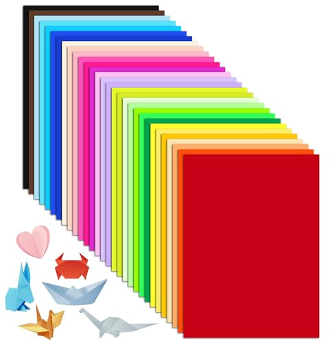 Yiichiy 60 Blatt Tonkarton A4 Bunt 160 g/m², 30 Farben, Tonpapier, Buntes Papier, Stabil Bastelpapier & Farbige Blätter, Malen Kartenherstellung Einladungen & Kinder DIY Bogen