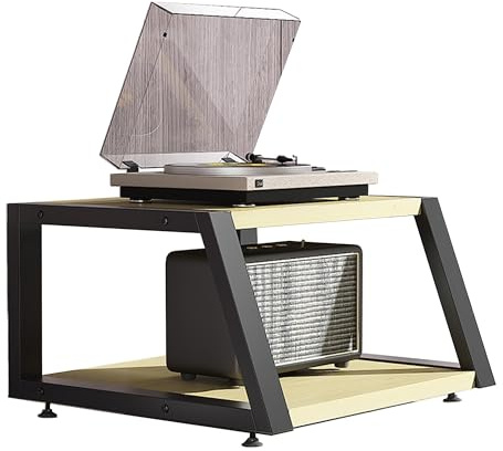 Lettore di dischi compatto in vinile StandCorner TV mensola media armadio stereo rack audio per soggiorno sala giochi studio musicaleElegante soluzione per l'intrattenimento domestico