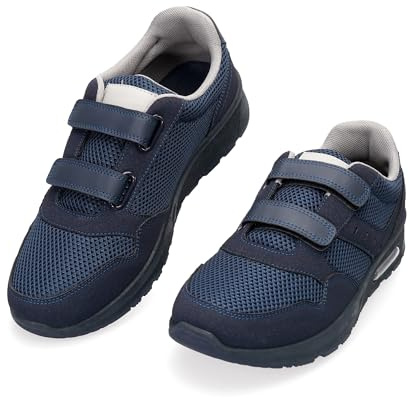 JOMIX Chaussures Homme à Scratch Baskets Sport sans Lacets Confortables et Légères Respirantes avec Semelle Amortissante Antidérapante Marche Travail MOS260330