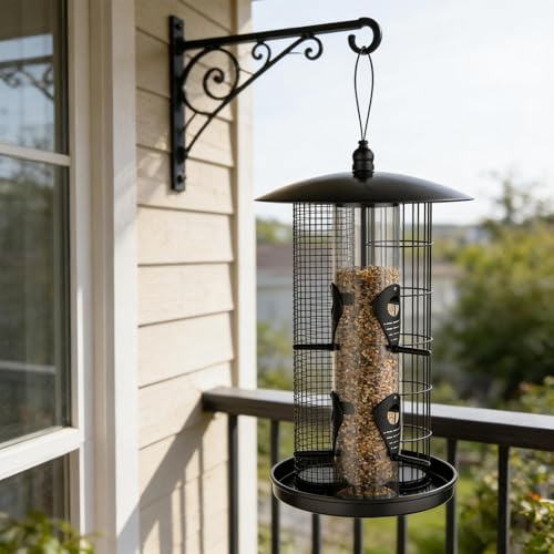 s para pájaros de Exteriores, A Prueba de Ardillas y de Gran Capacidad, Estación de Anti Ardillas, para Atraer Carboneros y Colibríes, Alimento, Jardín, Patio, Porche,