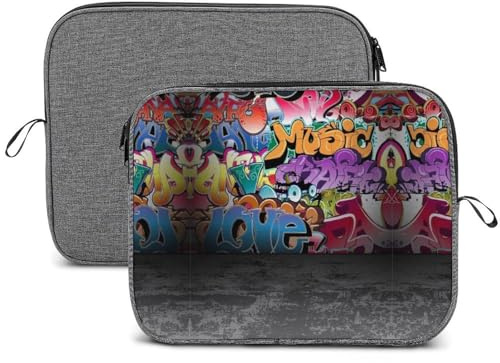 MHYRAC Laptop-Hülle für 35,6 cm (14 Zoll), Graffiti, Hip-Hop-Schneeflocke