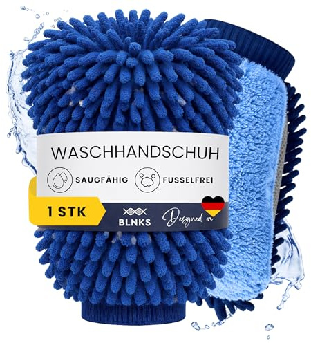 BLNKS Autowäsche Handschuh (Mikrofaser) | Waschhandschuhe für die Auto Handwäsche - Mikrofaserhandschuh für Autopflege - Car Wash Mitt