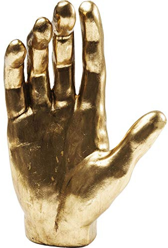 Kare Design Deko Objekt Mano, Gold, 35x23x12 cm (H/B/T) | Deko Hand, Hand Skulptur
