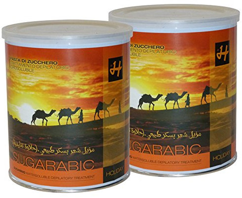 Zuckerpasten SUGARABIC 2 x 1 kg Sugaring Zuckern die effektive langfristige Haarentfernung ohne Vliesstreifen in der Flicking Technik