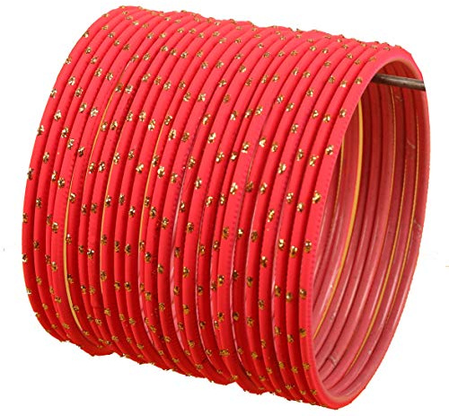 Touchstone Colorful Bangle Collection Indian Bollywood Exclusive Golden Glaze Designer Schmuck Special Große Größe Armreif Armbänder Set mit 24 Stück für Damen