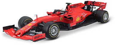 Bburago F1 Ferrari SF90 (2019): Modellauto im Maßstab 1:18, Ferrari Racing Serie, Fertigmodell, 31 cm, Vettel (18-16807V)