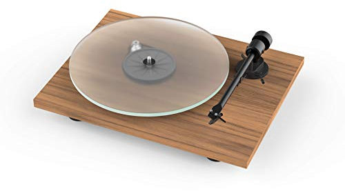 Pro-Ject T1 BT, Audiophiler Einstiegs-Plattenspieler der neuen Generation mit Wireless Audio Streaming und eingebautem Phono-Preamp (Walnuss)