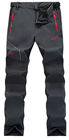 LHHMZ Hiking Trousers Men Outdoor Water-Repellent Breathable Walking Trousers Lightweight Quick Dry Windproof Climbing Sportswear Casual Pants