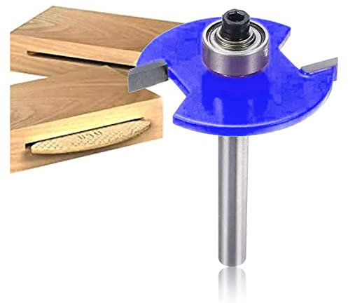Sinoprotools Biscuit Jointer Router Bit 1/4 Inch Shank, Biscuit Joint Slot Cutter Router Bit, Wood Biscuit Cutter, Woodworking Cutter Tool (Blue,10#)