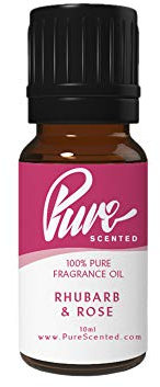 Rhubarb & Rose Fragrance Oil - 10ml Suitable for Candles, Wax Melts, Cosmetics, Diffusers, Soaps (Rhubarb & Rose)