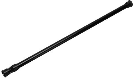 Verstellbare Gardinenstange, Spannstange Ohne Bohren Schwarz Klemmstange für Gardinen, Gardinen Klemmstange Teleskopfeder Duschvorhangstange für Fenster, Kleiderschrank, Badezimmer(40-70cm)