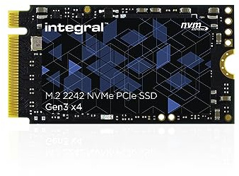 Integral INSSD2TM2242G3 drives allo stato solido 2,05 TB M.2 PCI Express 3.0 NVMe (2TB-2048GB SSD M.2 2242 NVME 1.3 PCIe Gen3 x4 R-2400MBs W-2100MBs TLC TBW 1600 INTEGRAL [double-sided chips])