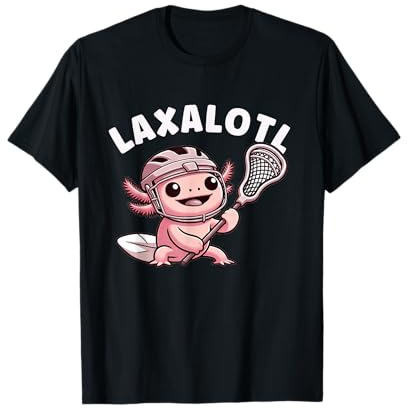 Funny Lacrosse LAX Laxalotl Kids Men Women Lacrosse Player T-Shirt