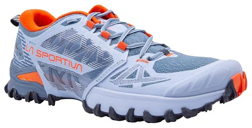 La Sportiva Womens Bushido III GTX Waterproof Trail Running Shoe, Stone-Blue/Moonlight, 9.5 US, 41 EU