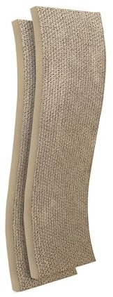 Record Poteau à gratter – Carton de Remplacement pour griffoir Onda – Pack de 2 pièces – Utilisable des Deux côtés – Facile à Assembler – Dimensions 57 x 15 x 11,5 cm