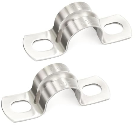 CANGCANG Edelstahl befestigungsschelle 20 mm, 22PCS U-Rohrschellen,Rohrschelle,Zweiloch Rohrschelle Befestigungsschelle Edelstahl Für Pipeline Elektroleitung Leerrohre