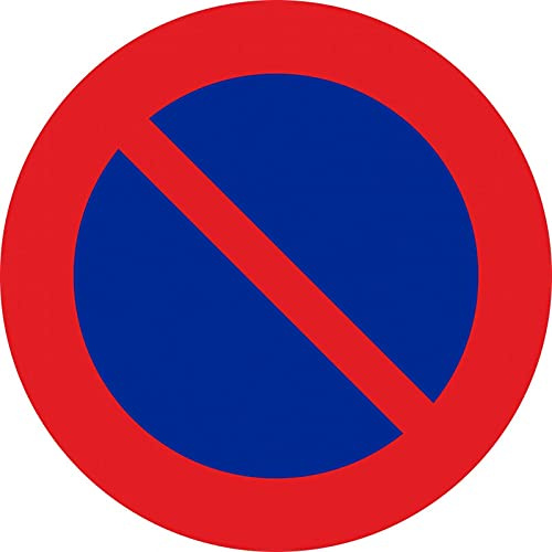 FERRETELIX Señal metálica vial R-308 Prohibido aparcar 50 cm prohibido estacionar