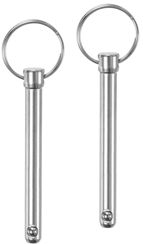 M METERXITY 2 Pcs Goupilles à Dégagement Rapide, 8mm Diameter, 65mm Longueur d'Utilisation de Goupille Supérieure Bimini, 72mm Longueur Totale Goupilles de Quincaillerie en Acier au Carbone