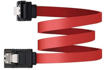 WatioWave Câble de données SATA coudé de 0,5 m avec ancrages, idéal pour les connexions internes de disques durs et de disques SSD