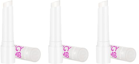 essence JUICY BOMB glossy butter balm, Lippenbalsam, Nr. 06, Transparent, natürlich, glänzend, strahlend frisch, vegan, ohne Parabene, ohne Mikroplastikpartikel, Nanopartikel frei, 3er Pack (3x2.5g)
