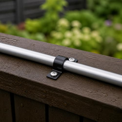 Lifegogo 60 Pièces Collier de Serrage en U: Collier de Fixation Métal U-Tube Pince Anneau Fixation Tuyau Ø 10mm pour Câbles et Tuyaux Installation Murale DIY