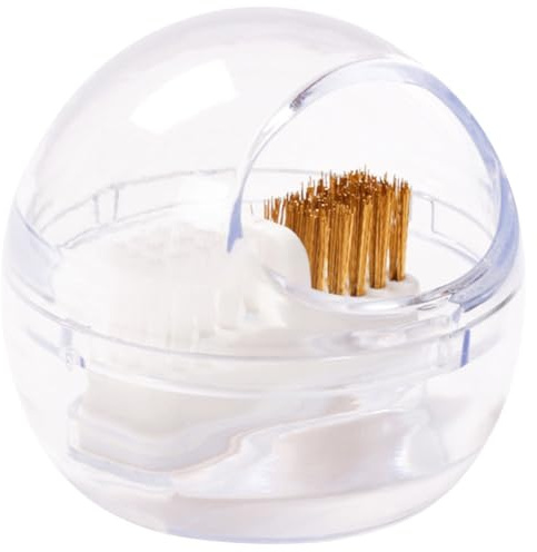 Uonlytech Set de Brosses à Ongles Détachables en Plastique Boîte de Rangement Ergonomique pour Nettoyage Facile des Têtes de Ponceuse à Ongles, pour Usage Personnel ou Voyage