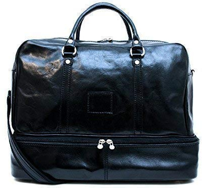 Reisetasche ledertasche sporttasche reisetasche leder schultertasche herren damen umhängetasche leder made in Italy schwarz
