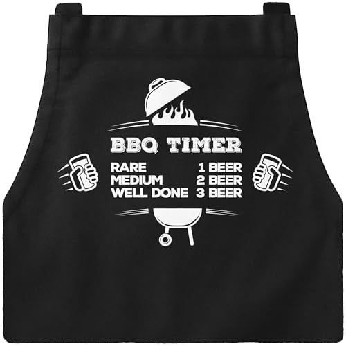 MoonWorks Herren Grillschürze Grillkönig Schürze für Männer Krone