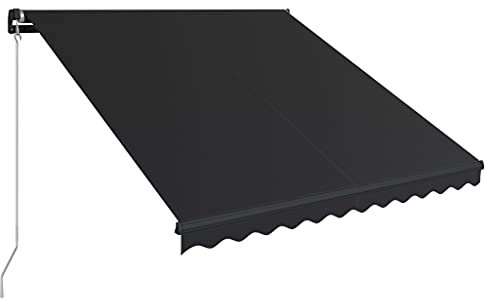 vidaXL Markis manuellt infällbar 300x250 cm antracit