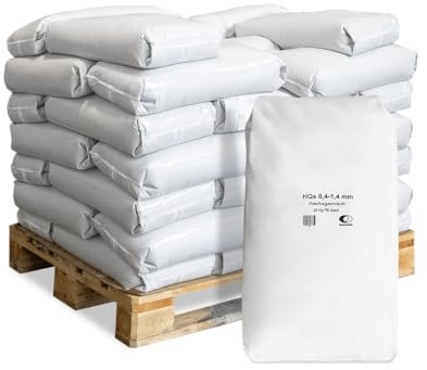 Quarzsand Sand Spielsand Sandkastensand Filtersand Poolsand Rasensand Vogelsand Aquariensand Terrariensand Teichsand Streusand 0,4-1,2mm 25kg x 40 Sack 1.000kg / 1 Palette Wolff & Müller
