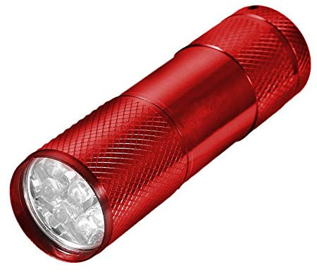 Garosa Multifunktionale Mini UV LED Taschenlampe mit 9 LED für Fluoreszenzerkennung, 365-400 nm Wellenlänge, 4,5V Betrieb mit 3 AAA Batterien