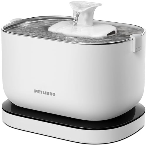 PETLIBRO Cat Water Fountain Battery Operated, Rechargeable, 2.5L/84oz Dockstream Wireless Pet Water Fountain, Water Dispenser with Wireless Pump, Easy Cleaning, BPA-Free for Cats, Pets | Rechargeable Battery, Cordless Placement, Wireless Pump, Easy Cleaning, Quiet Flow, BPA-Free, For Cats And Small Pets