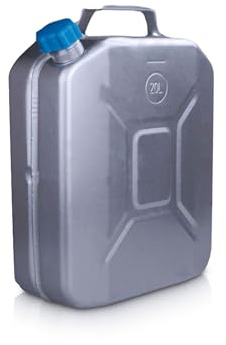 Serbatoio Benzina, Tanica Portatile in Alluminio Ignifuga 20 Litri, Prese D'Aria Automatiche Calibro 55 Mm Spessore Parete 1,2 Mm Serbatoi Carburante di Backup per Auto e Moto