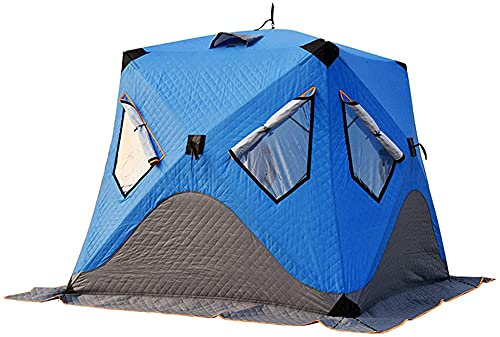 2-3 Personen Winter Eisfischen Zelt Verdickte Baumwolle Warmes Zelt Großer Raum Outdoor Camping Tourist Automatisches Zelt
