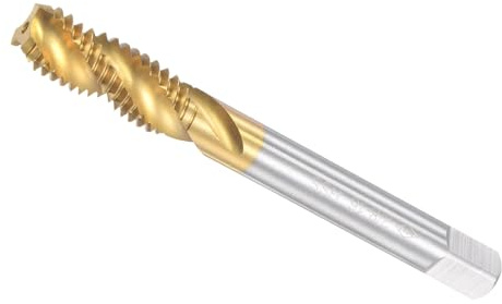CoCud Taraud à Filetage en Spirale, Taille de Filetage 3/8-16 UNC, 3 Cannelures, Outil de Taraudage en Acier Rapide - (Pour traitements des Trous et Matériaux Collants)