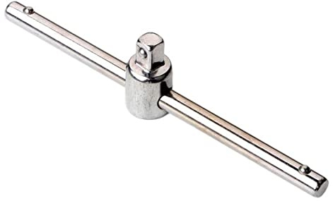 T Handle Sliding Bar, 1/4 3/8 1/2 Drive Sliding Wrench Breaker Bar, Heavy Duty Handle Drive Socket Hand Tool, Extension Sliding Auto Repair Tools, CRV Material Lengthened Sliding Rod Tools (1/4)