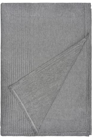 Etrexonline Colcha Multiusos 230x260 cm - Cubre Sofá y Cubrecama Plaid, Manta Foulard Decorativa de Algodón y Poliéster, Jarapa Suave y Cómoda - Color Gris Osculo