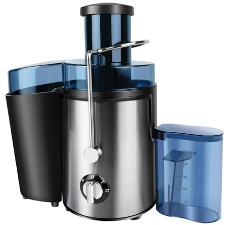 Juicer Machines, Fruit and Vegetable Juice Extractor, Electric Citrus Juicers with 3 Speed Control, 500ML Capacity, Drip Stop, Easy Clean, Liberate Your Hands, Silver
